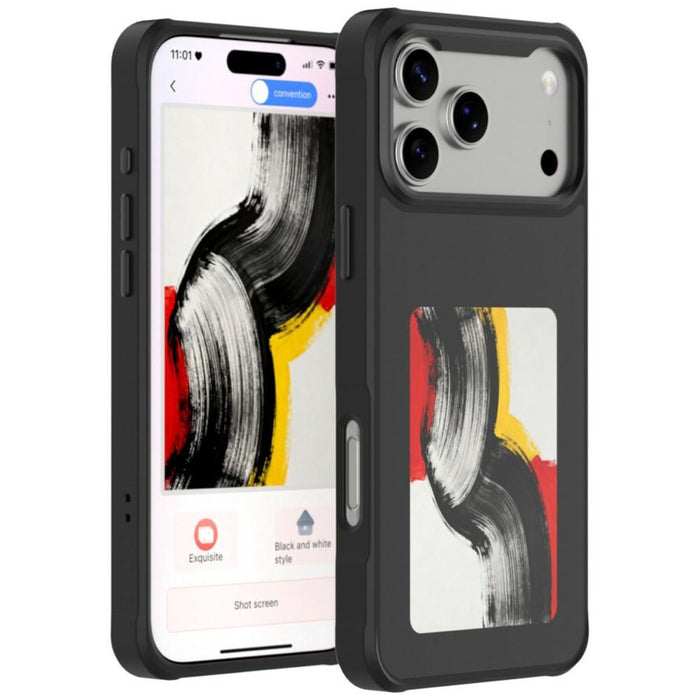 Калъф 4smarts E-Ink с дисплей и Qi2 за iPhone 17 Pro Max, черен