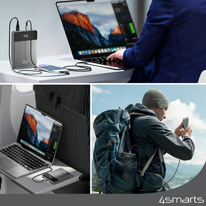 4smarts Power Bank Enterprise Slim 20000mAh 122.5W, space grey