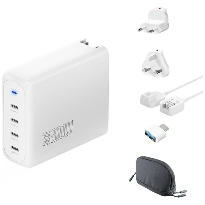 Зарядно 4smarts GaN Flex Pro Travel 4 портов, бяло
