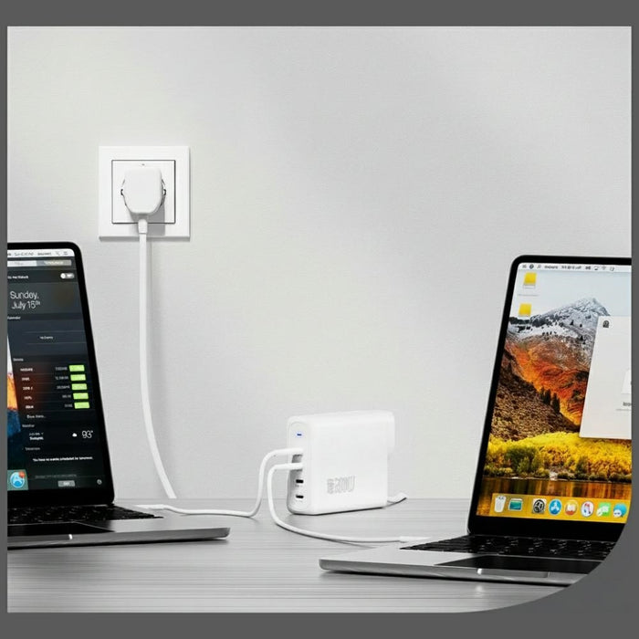 Зарядно 4smarts GaN Flex Pro Travel 4 портов, бяло