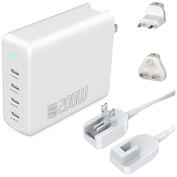 Зарядно 4smarts GaN Flex Pro Travel 4 портов, бяло