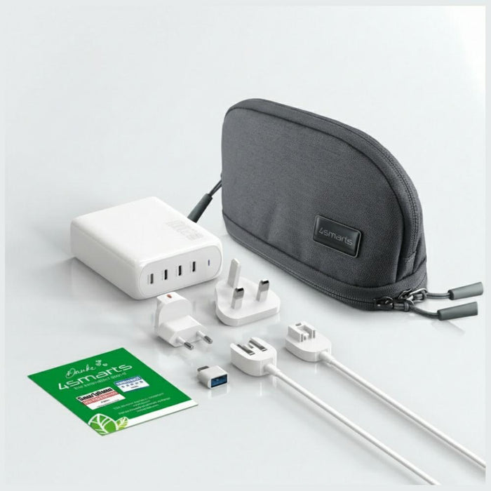 Зарядно 4smarts GaN Flex Pro Travel 4 портов, бяло
