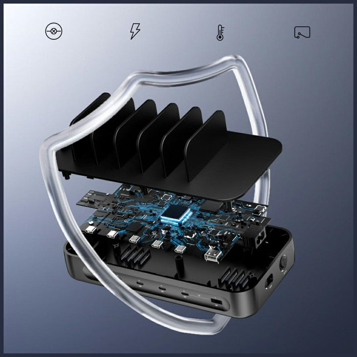 Зарядна станция 4smarts Team 4smarts 100W с набор кабели, черна