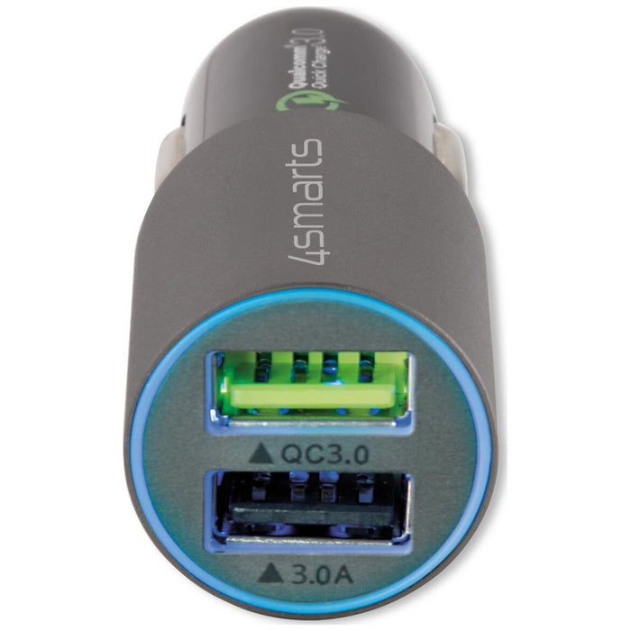 Автомобилна зарядна станция 4smarts 4smarts Charger Rapid 30W Quick Charge, матово сива