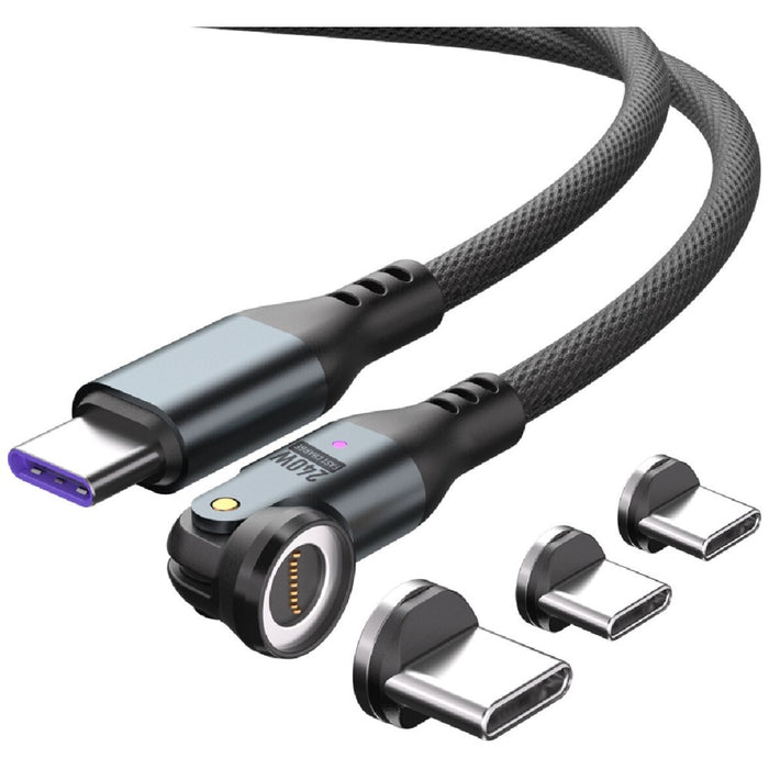 Кабел 4smarts GravityCord 540° Magnetic 1.8m, черен