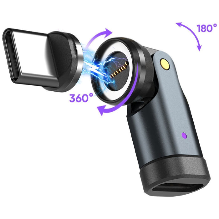 Кабел 4smarts GravityCord 540° Magnetic 1.8m, черен