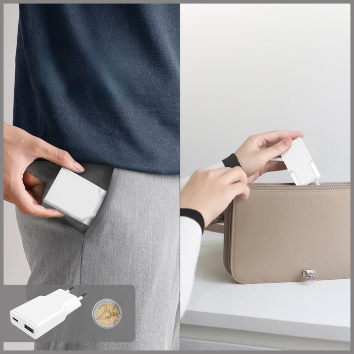 Зарядно 4smarts PDPlug Duos Slim 30W GaN, бяло