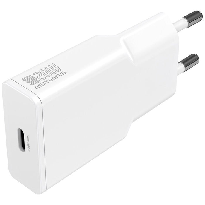 Зарядно 4smarts PDPlug Slim 20W GaN, бял