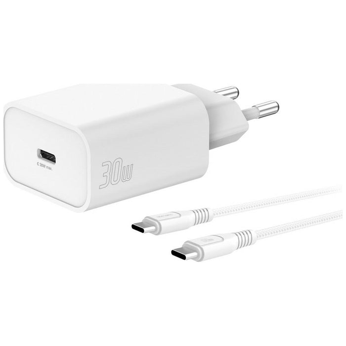 Зарядно 4smarts VoltPlug PD 30W с кабел 1.5m, бял