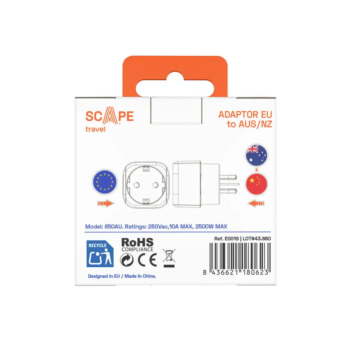 Щепсел крадец Scape Travel 850AU Пластмаса 10 A