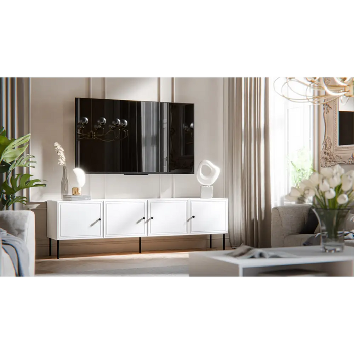 4D RTV шкаф PALAZZO BIS 201x40x60 бял мат