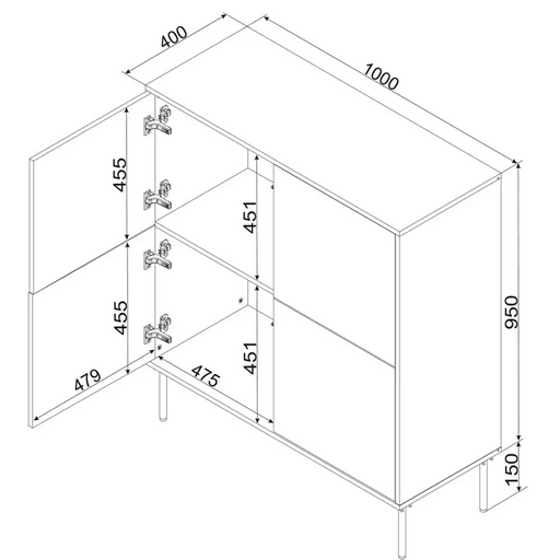 4D скрин TRESSE 100x40x110 кашмир мат