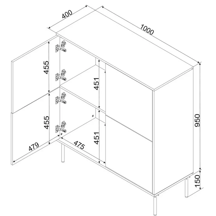4D скрин TRESSE 100x40x110 кашмир мат