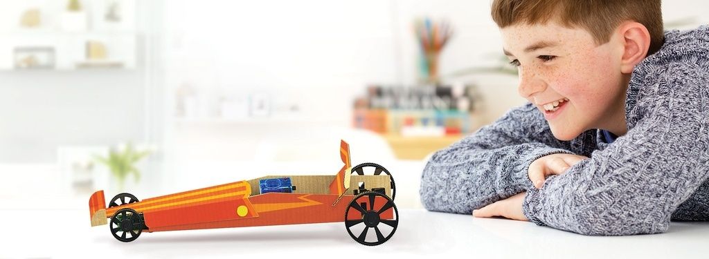 Игрален комплект 4M - Еко технокрафт, състезателни коли