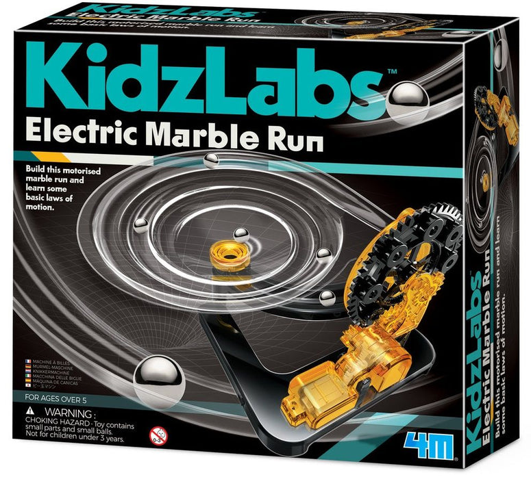 Игрален комплект 4M Kidz Labs - Електрическа писта за мраморни топчета