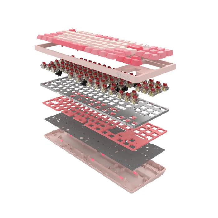 А4tech Геймърска механична клавиатура Bloody Energy Pink