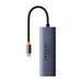 4в1 хъб Baseus UltraJoy USB - C към 3x USB 3.0 + RJ45 сив