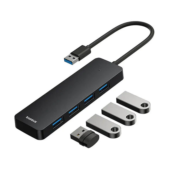 4в1 хъб Baseus UltraJoy Lite USB-A към USB 3.0 15 cm черен