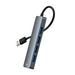4в1 хъб Baseus UltraJoy Lite USB-A към USB 3.0 15cm сив