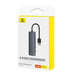 4в1 хъб Baseus UltraJoy Lite USB-A към USB 3.0 15cm сив