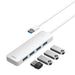 4в1 хъб Baseus UltraJoy Lite USB-A към USB 3.0 1m бял