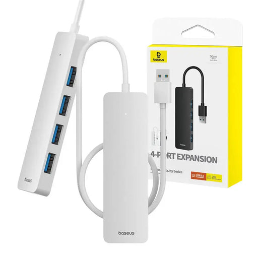 4в1 хъб Baseus UltraJoy Lite USB-A към USB 3.0 50cm бял