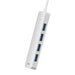 4в1 хъб Baseus UltraJoy Lite USB-A към USB 3.0 50cm бял
