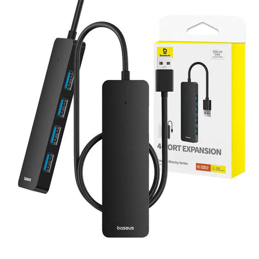 4в1 хъб Baseus UltraJoy Lite USB-A към USB 3.0 50cm черен