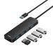 4в1 хъб Baseus UltraJoy Lite USB-A към 4х USB 3.0 1m черен