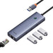 4в1 хъб Baseus UltraJoy USB-A към USB 3.0 + RJ45 сив