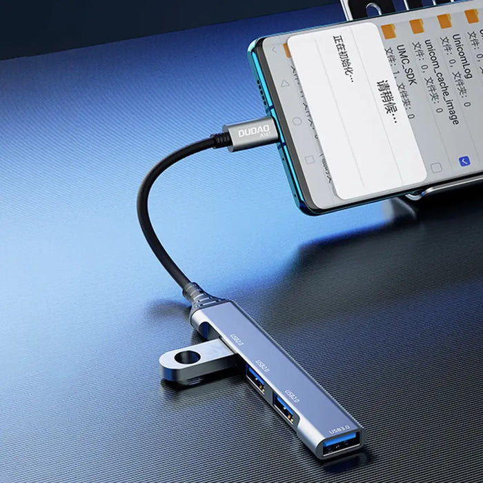 4в1 хъб Dudao USB-C към 4x USB-A (3 x USB2.0
