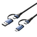 4в1 кабел Vention CTLLH USB-C USB-A / Micro-USB 1m черен