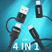 4в1 кабел Wozinsky WNBAA 2x USB-C 1x USB-A 1x