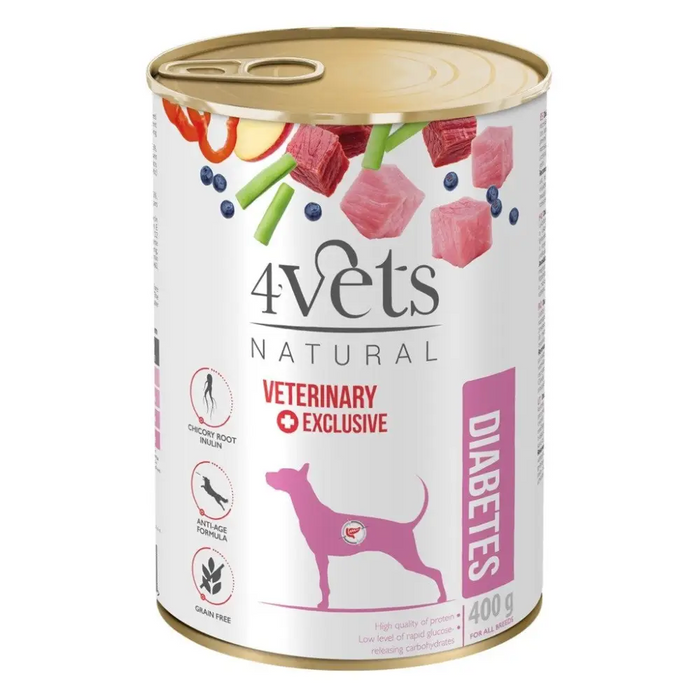4VETS Natural Diabetes Dog - мокра храна за кучета - 400гр