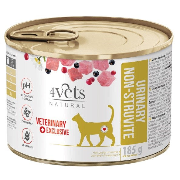 4VETS Natural Urinary No Struvit Cat - мокра храна за котки - 185 гр