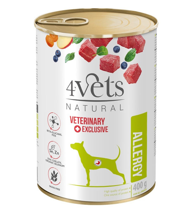 4VETS Natural Allergy Lamb Dog - мокра храна за кучета - 400гр
