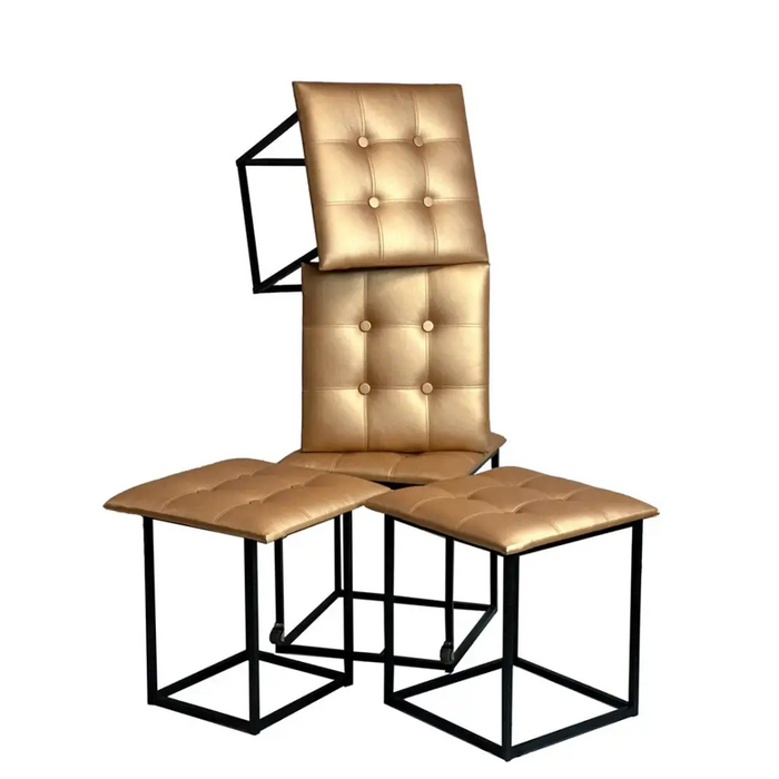 5 в 1 пуф-трансформер - 5 табуретки в 1 пуф камилска еко