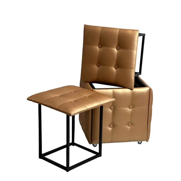 5 в 1 пуф-трансформер - 5 табуретки в 1 пуф камилска еко