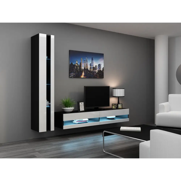 Поставка за телевизор Cama VIGO NEW 30/140/40 черен/бял