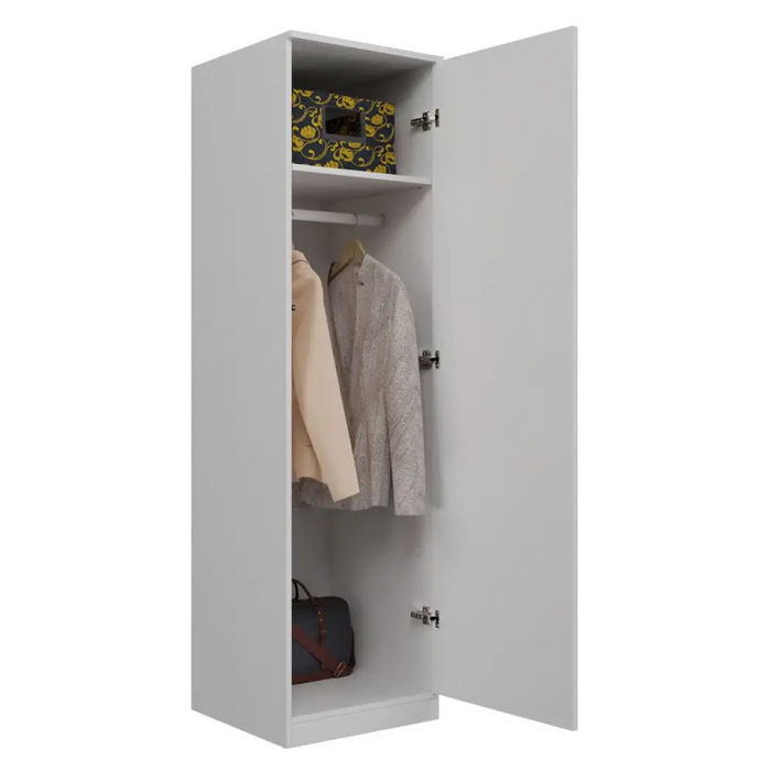 Topeshop SD-50 BIEL KPL гардероб/дрешник за спалня 5 рафта