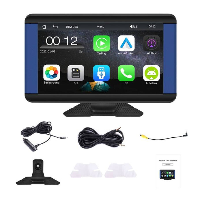 Мултимедийна система за автомобил Podofo A3431, Carplay / Android Auto, 7.0"