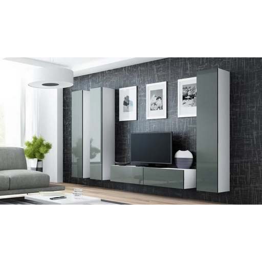 Стойка за телевизор Cama VIGO 140 30/140/40 бяло/сив гланц