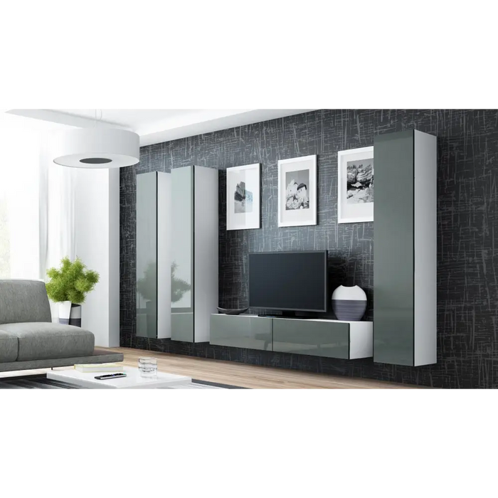 Стойка за телевизор Cama VIGO 140 30/140/40 бяло/сив гланц