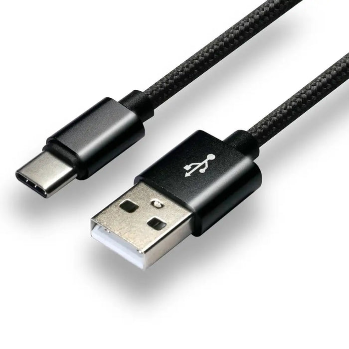 everActive кабел USB-C 1m - Черен оплетен бързо зареждане