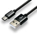 everActive кабел USB-C 1m - Черен оплетен бързо зареждане