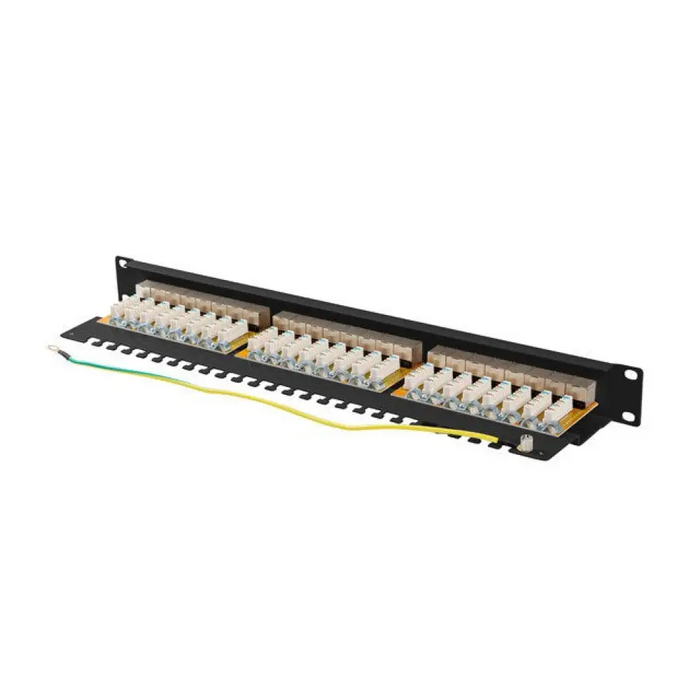 Пач панел Lanberg 24 порта 1U 19’’ CAT.6a ftp с кабелен