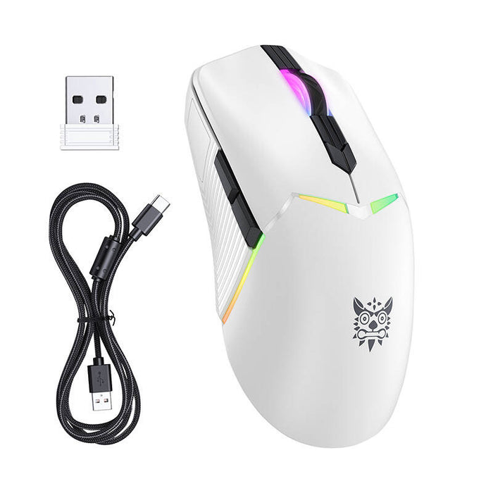 Безжична гейминг мишка ONIKUMA CW928, 12 000 DPI, бяла