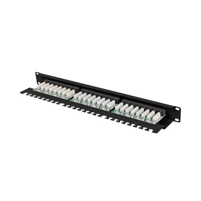Пач панел Lanberg 24 порта 1U 19’’ CAT.6a utp с органайзер