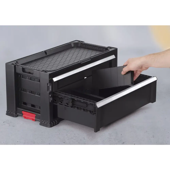 Keter Стойка за инструменти на колелца 6 чекмеджета Черна