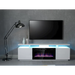 RTV EVA шкаф с електрическа камина 180x40x52 см бял/бял